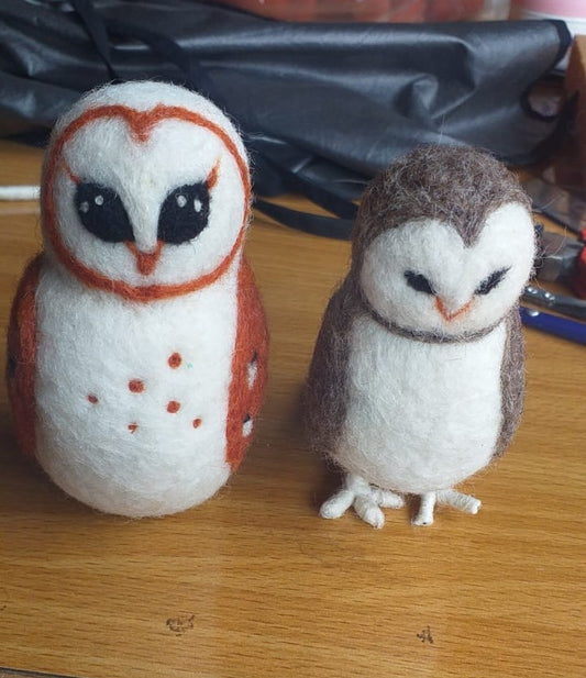 Handcrafted Felt Owl Plush Toy Set Of Two 15CM*7CM