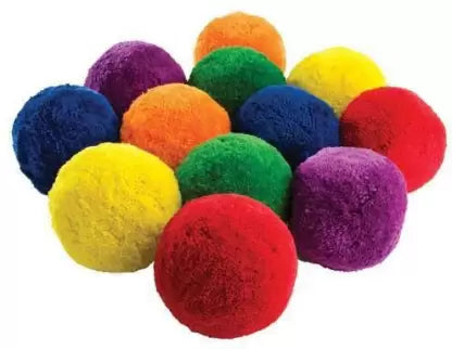 Set of 25 Handcrafted Felt Woolen Balls (Different Colors)